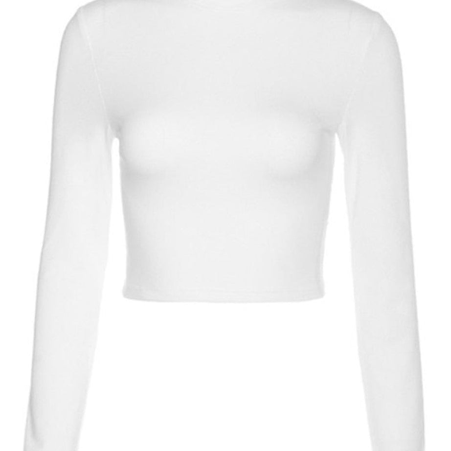 Y2k Bandage Backless Long Sleeve Crop Top