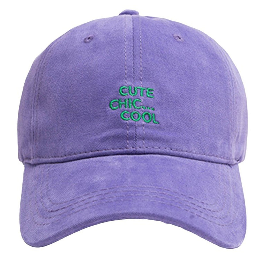 Y2k Baseball Cap "CUTE CHIC COOL"