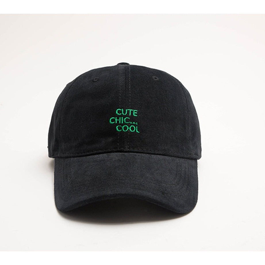 Y2k Baseball Cap "CUTE CHIC COOL"