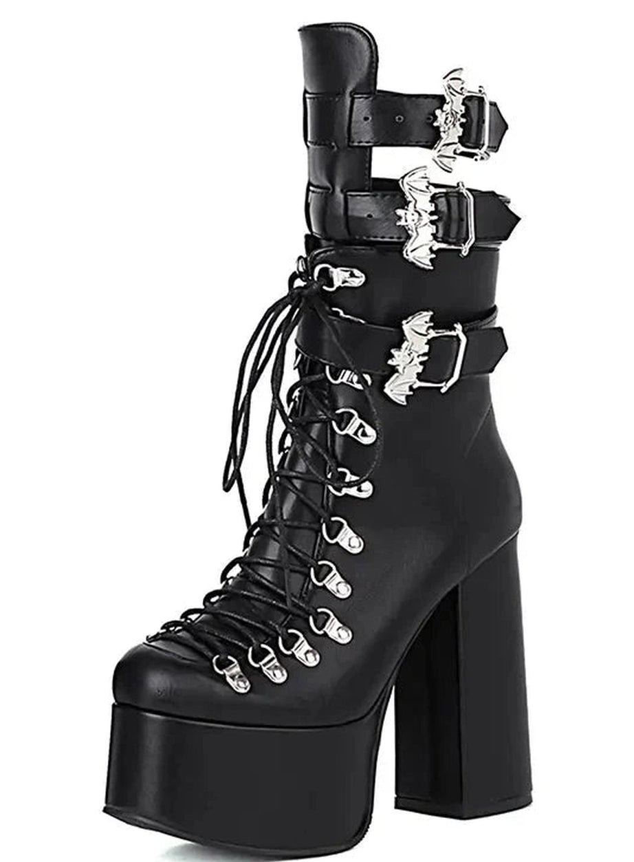 Y2k Bat Wing Alt Mid Boots