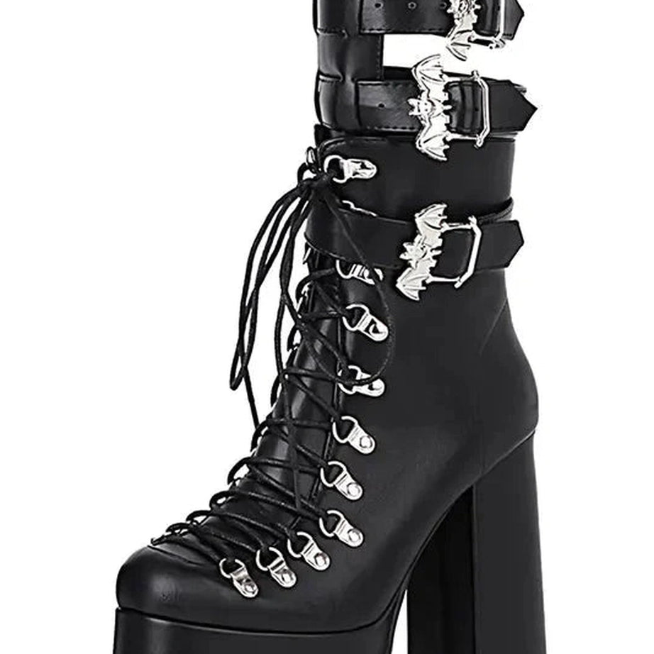 Y2k Bat Wing Alt Mid Boots
