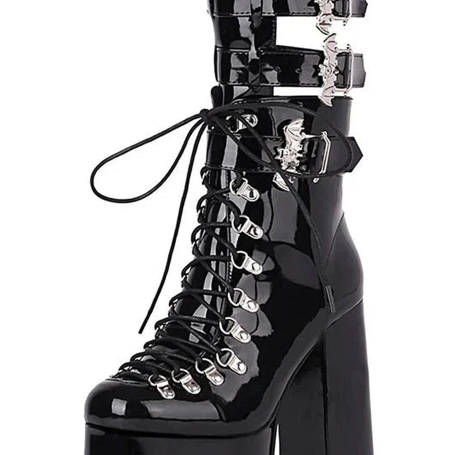Y2k Bat Wing Alt Mid Boots