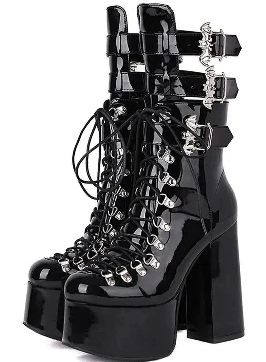 Y2k Bat Wing Alt Mid Boots