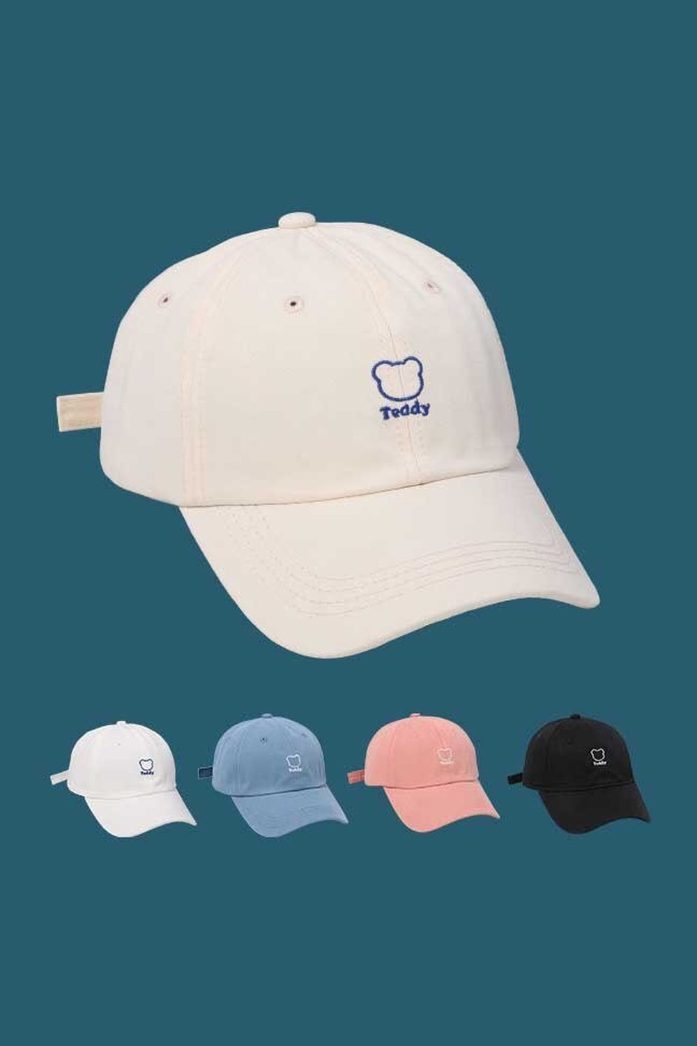 Y2k Bear Embroidery Baseball Hat