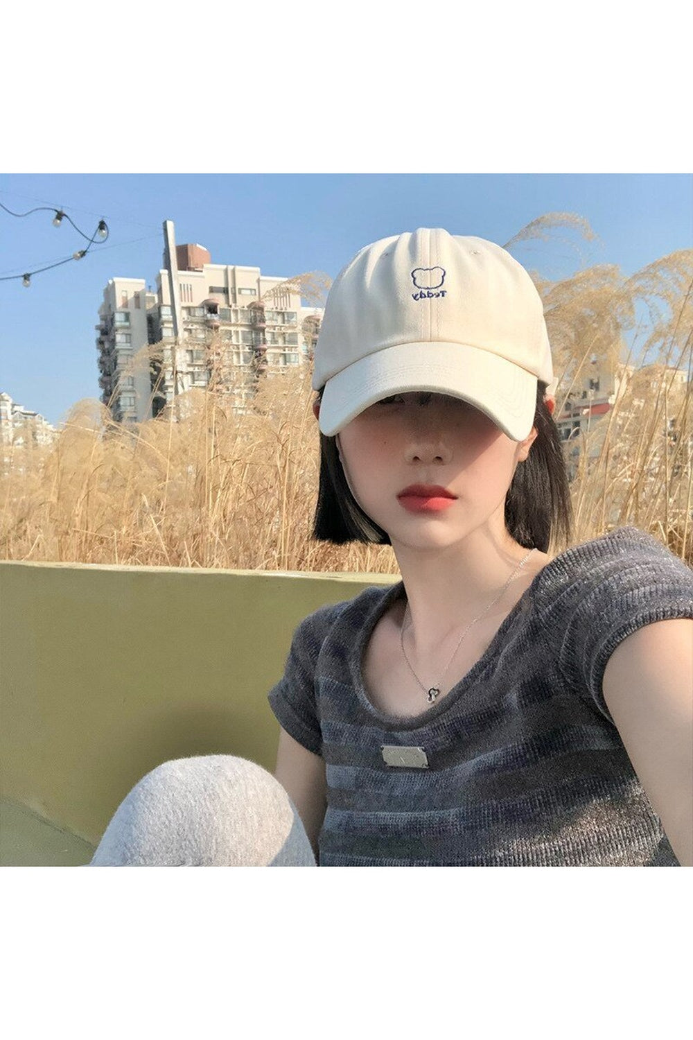 Y2k Bear Embroidery Baseball Hat