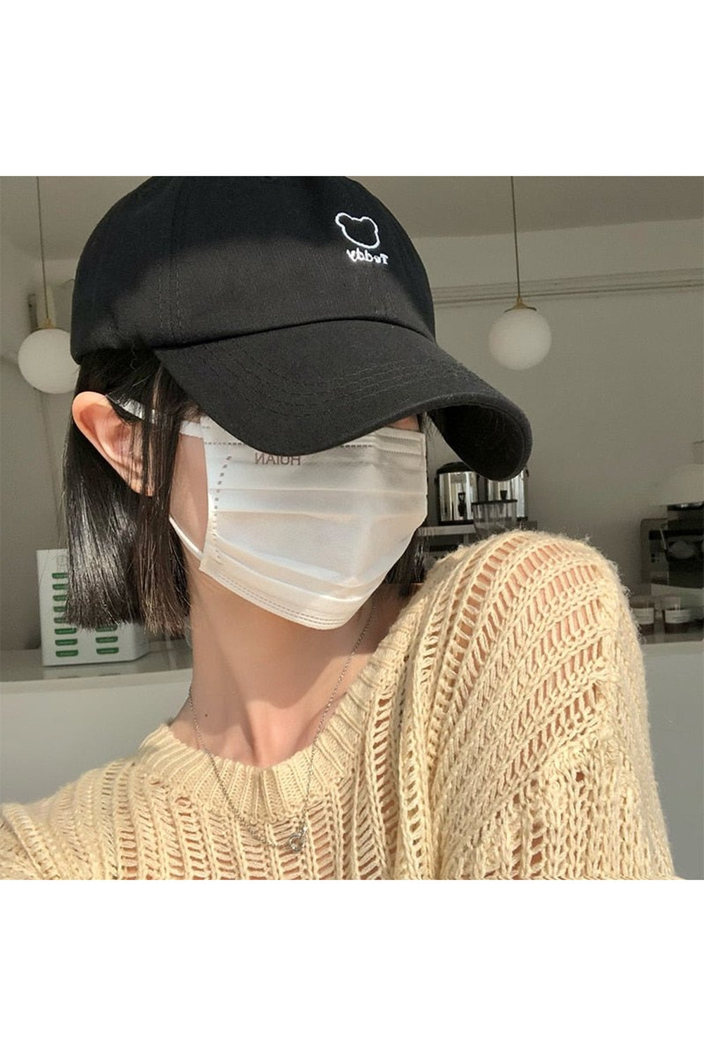 Y2k Bear Embroidery Baseball Hat