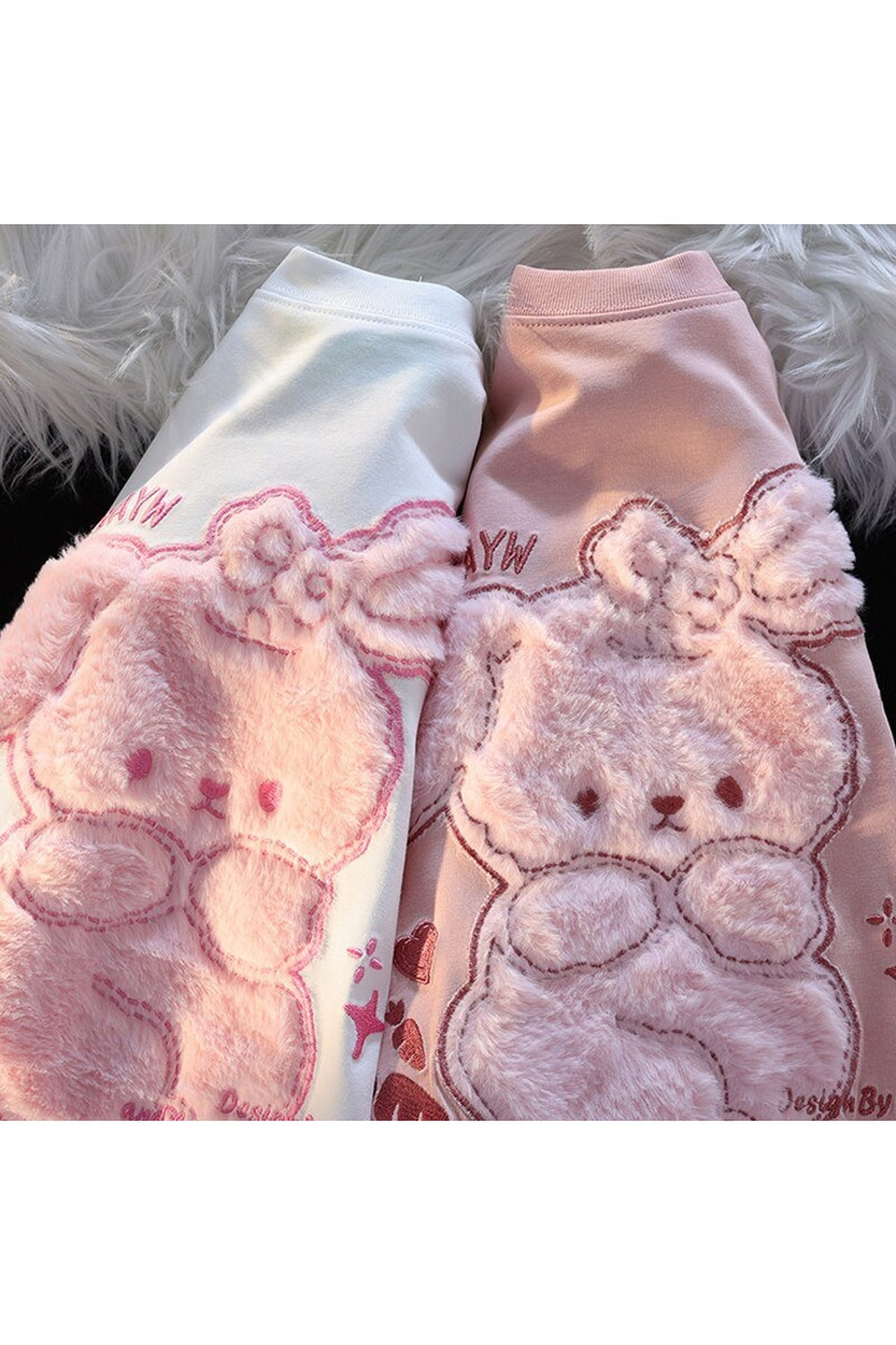 Y2k Bear Plush Embroidered T-shirt