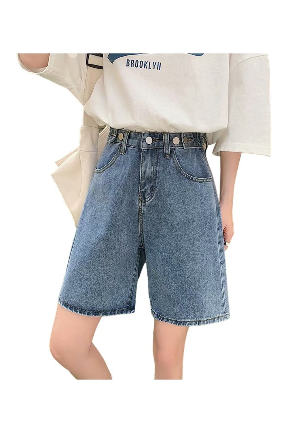 Y2k Belted Summer Denim Shorts