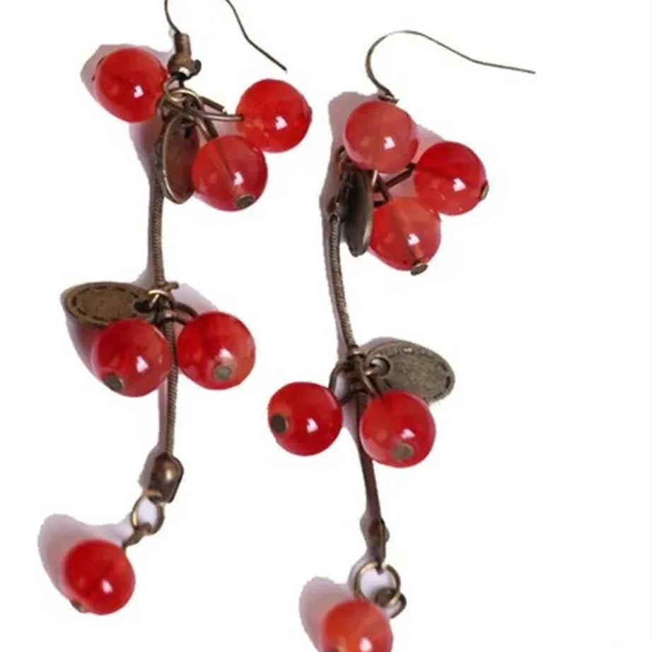 Y2k Berry Bunch Boho Earrings