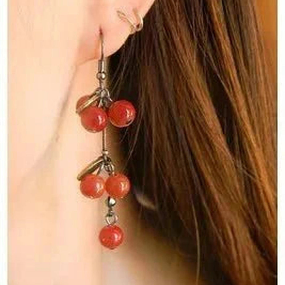 Y2k Berry Bunch Boho Earrings