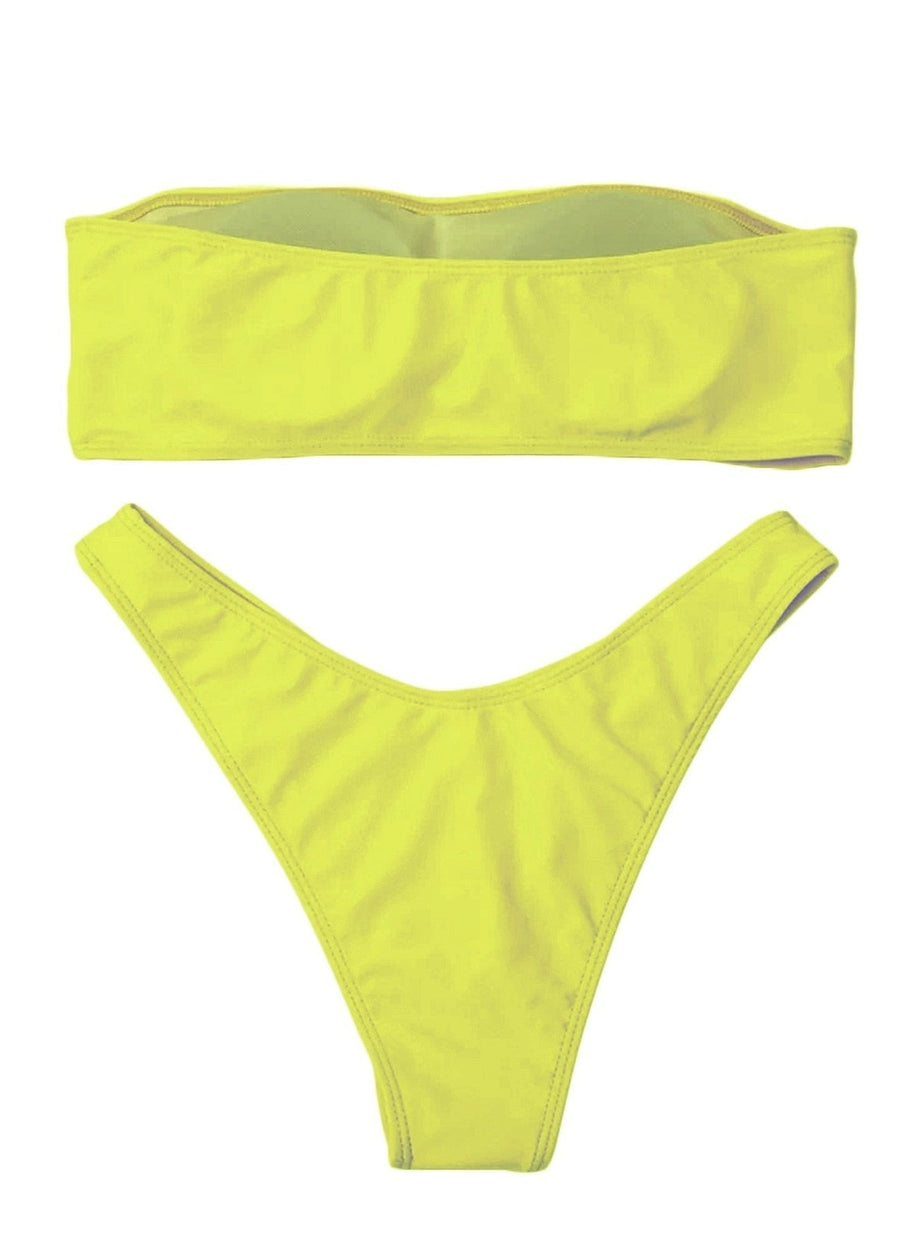 Y2k Bikini "CAUTION"