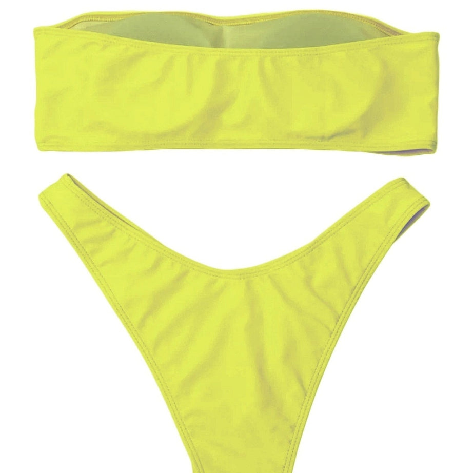 Y2k Bikini "CAUTION"