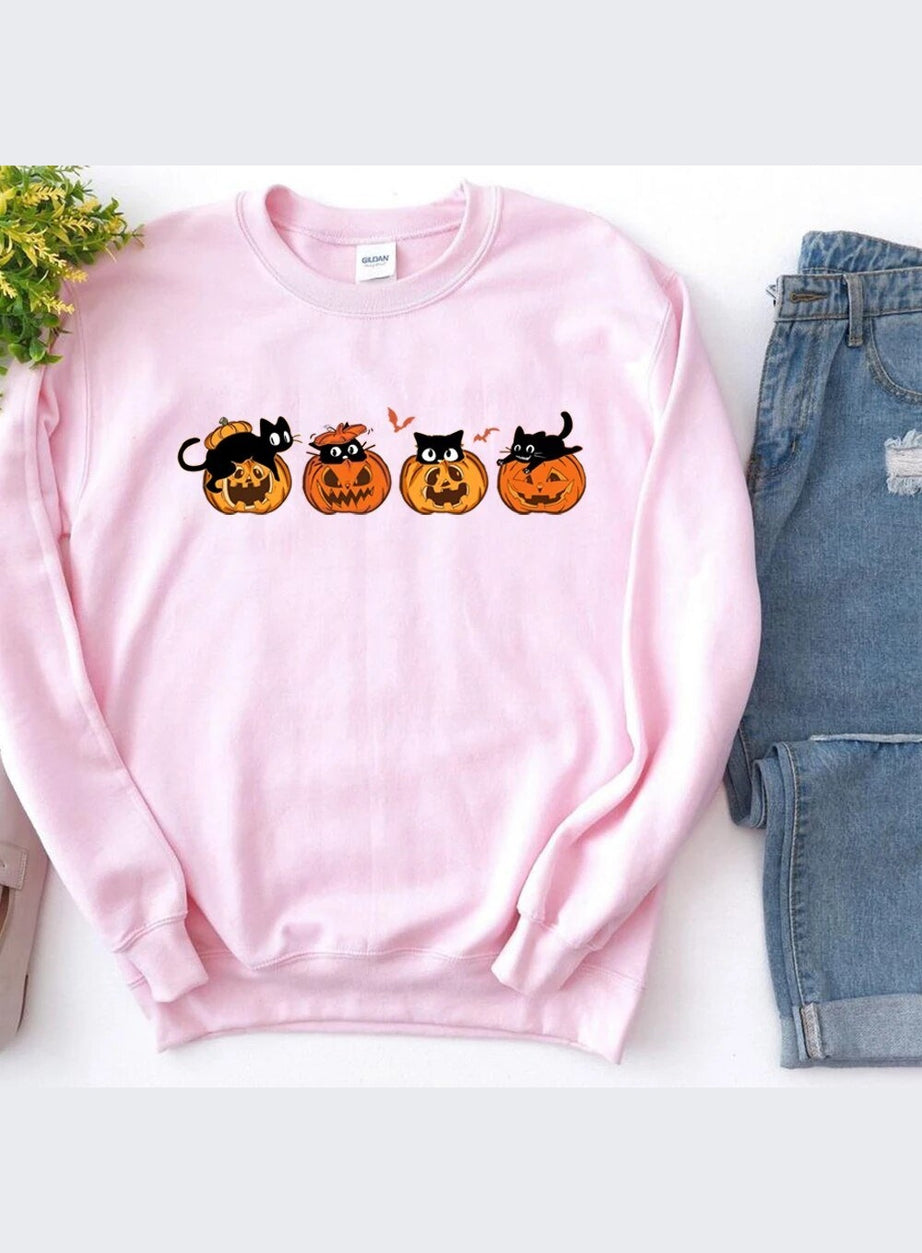 Y2k Black Cat Halloween Hoodie