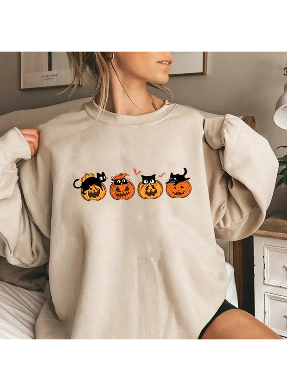 Y2k Black Cat Halloween Hoodie