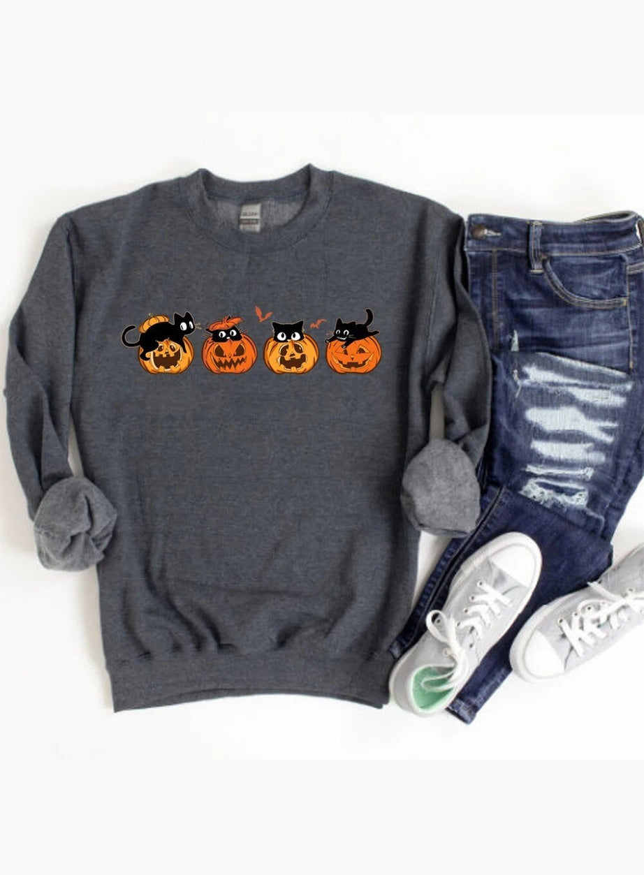 Y2k Black Cat Halloween Hoodie