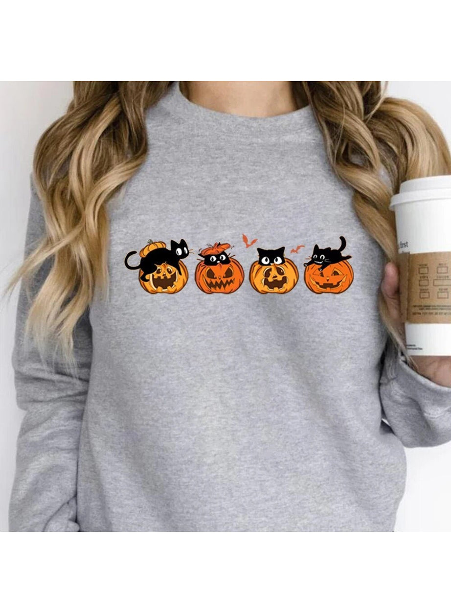 Y2k Black Cat Halloween Hoodie