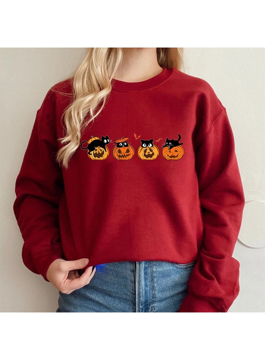 Y2k Black Cat Halloween Hoodie