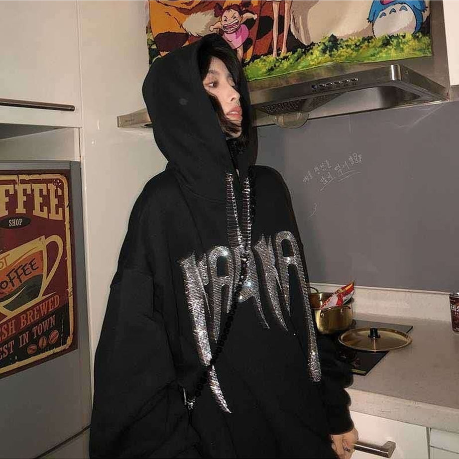 Y2k Black E-Girl Hoodie