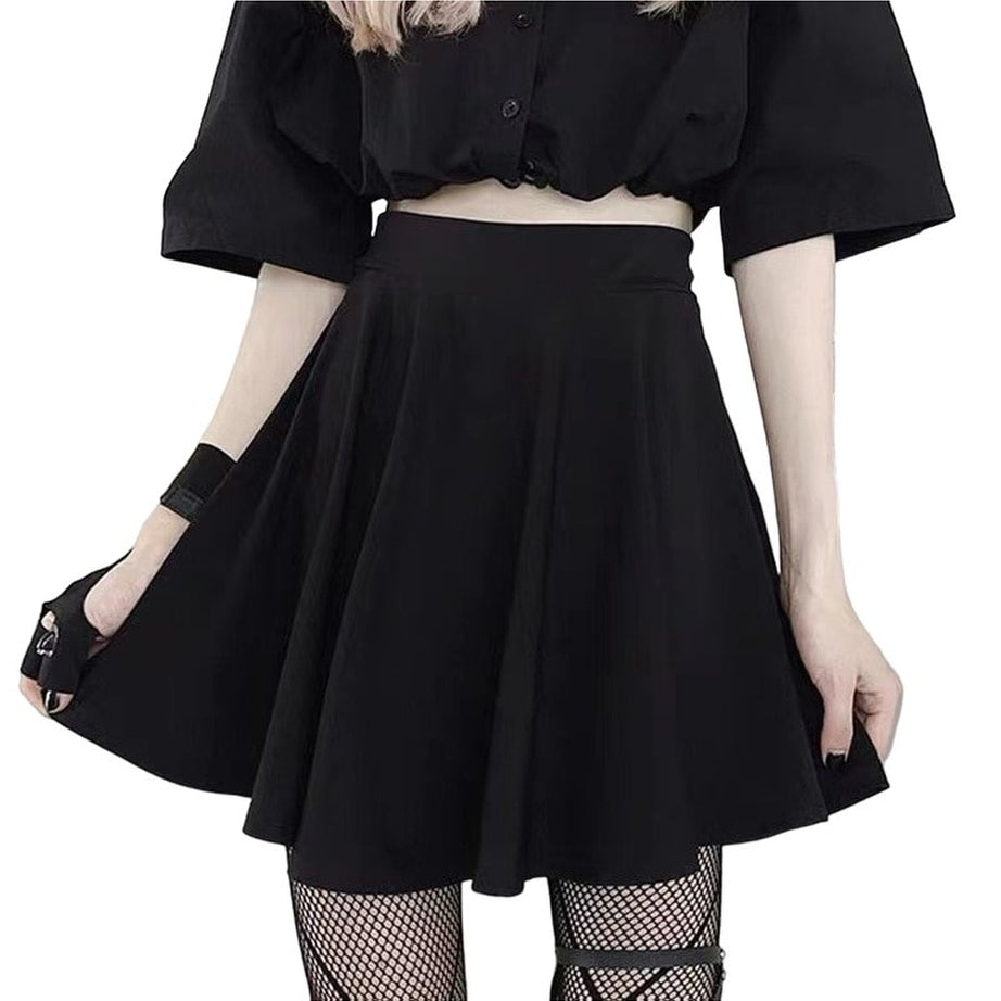 Y2k Black Gothic Skirt