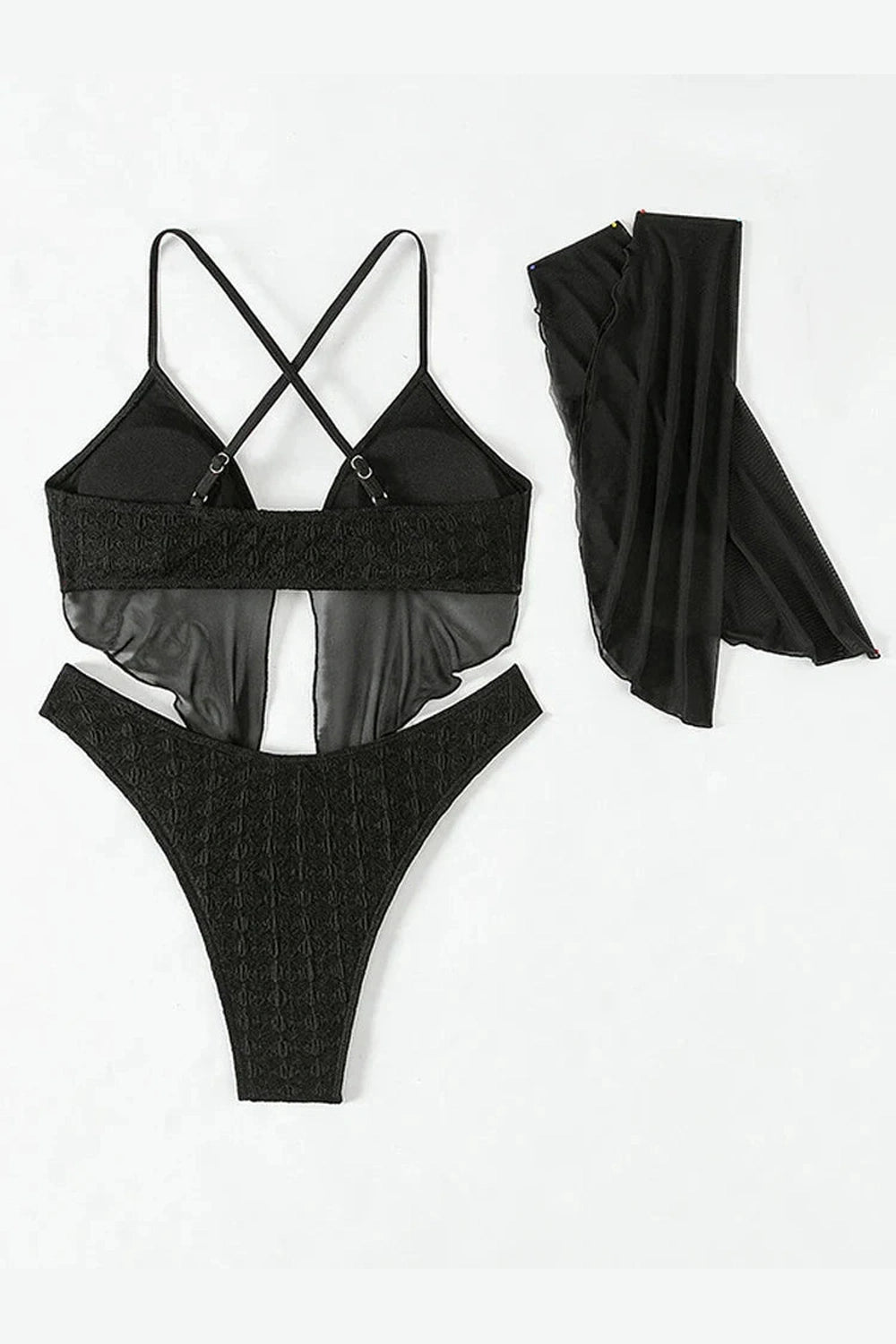 Y2k Black Mesh Bikini Set