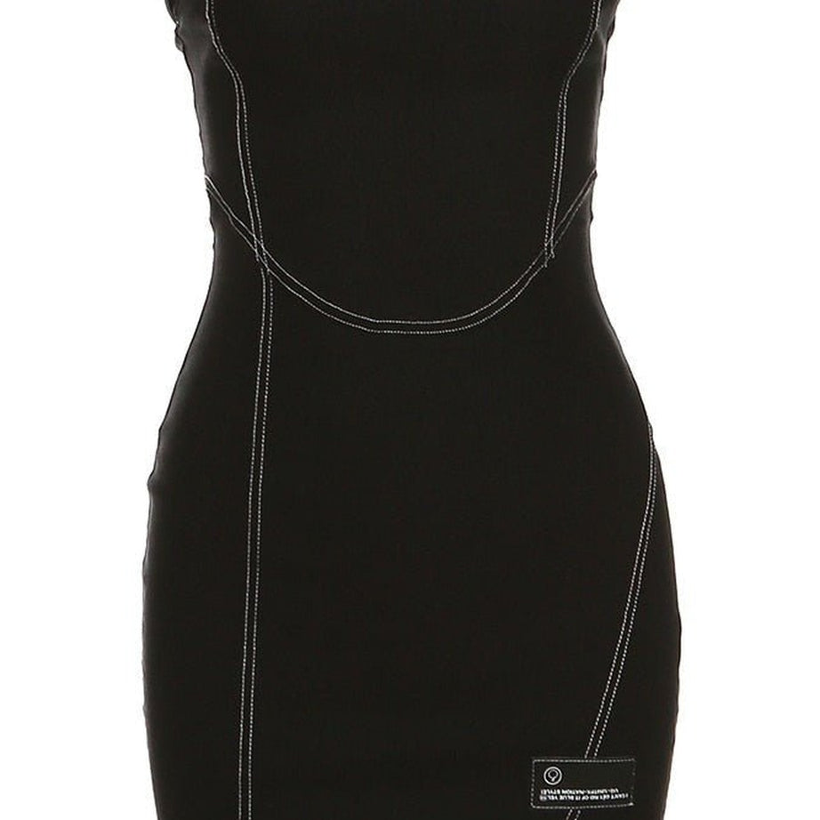 Y2k Black Mysterious Elegant Bodycon Dress