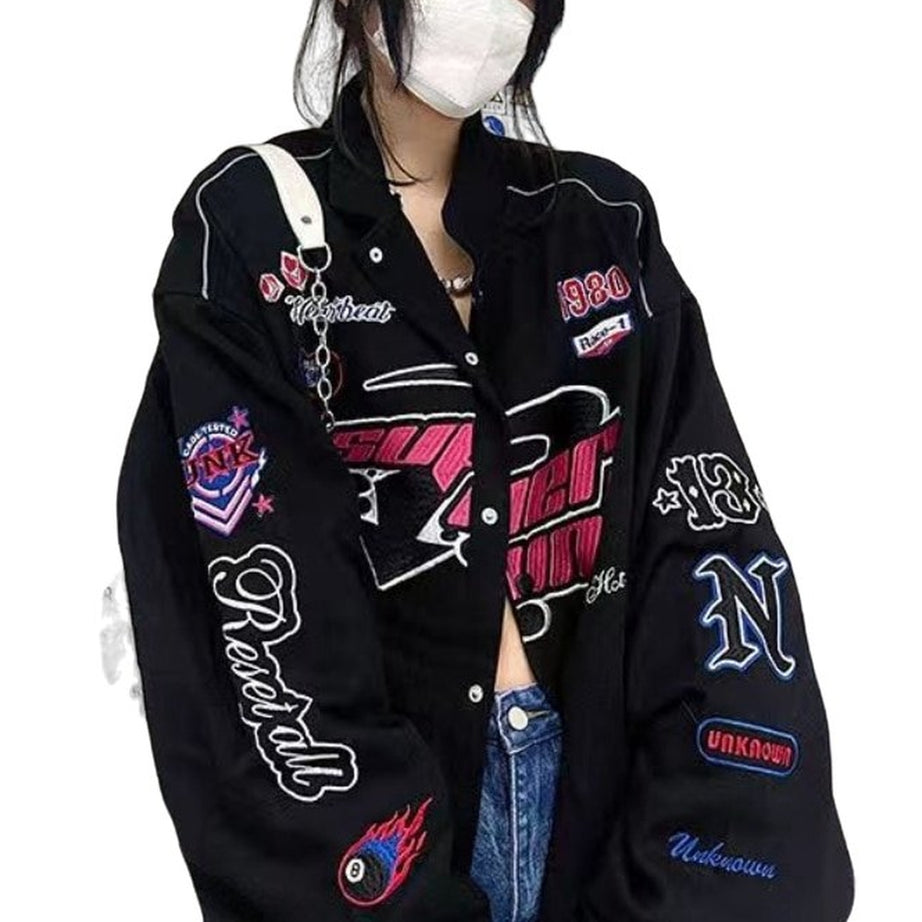 Y2k Black Retro Casual Jacket