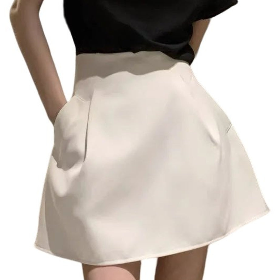 Y2k Black White Puffy A-Line Skirt