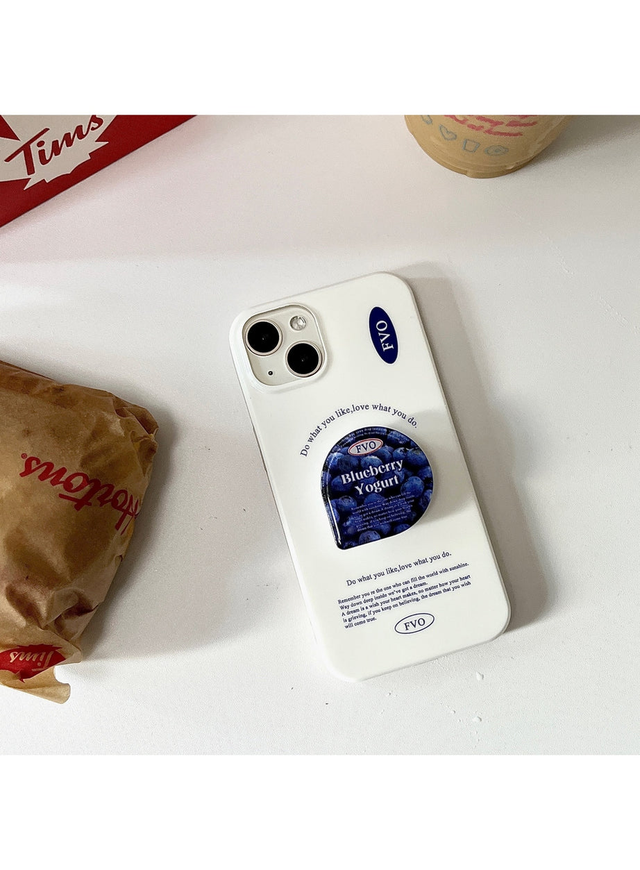 Y2k Blue Berry Glossy iPhone Case