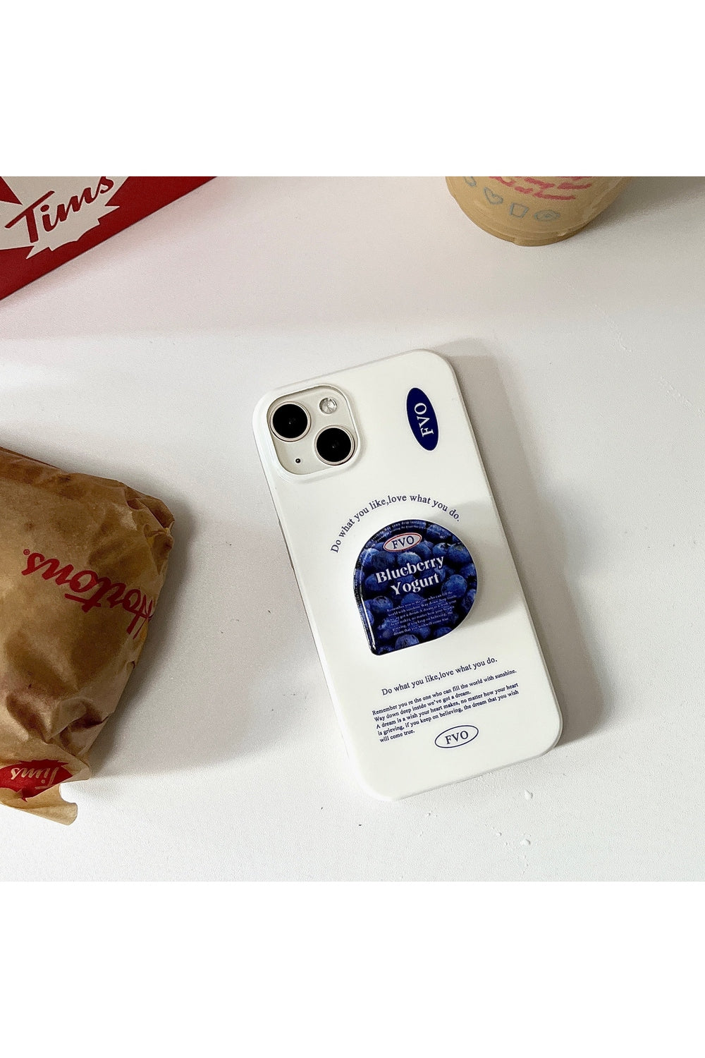 Y2k Blue Berry Glossy iPhone Case