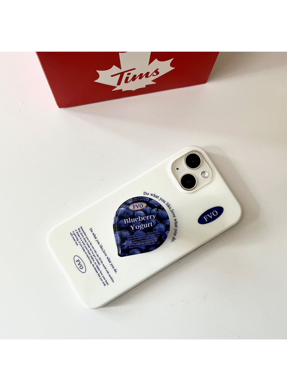 Y2k Blue Berry Glossy iPhone Case