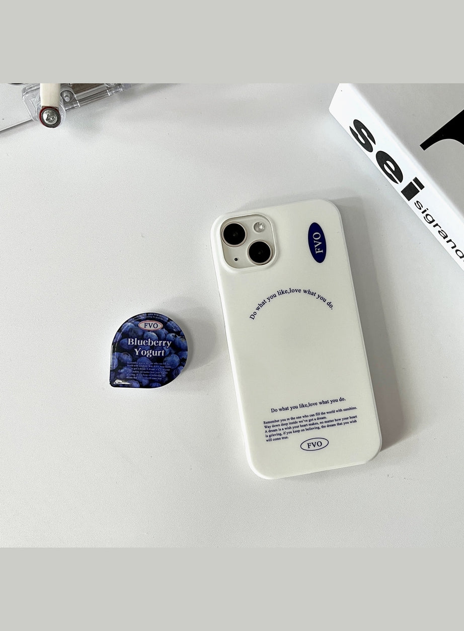 Y2k Blue Berry Glossy iPhone Case