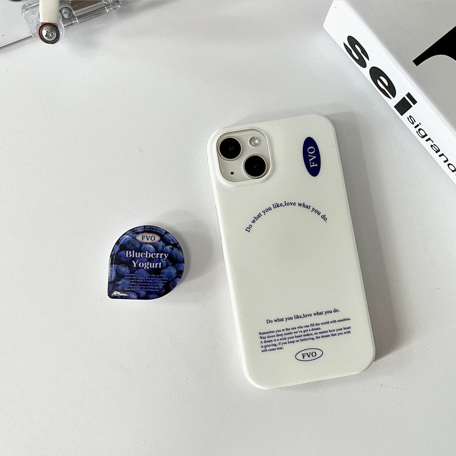 Y2k Blue Berry Glossy iPhone Case