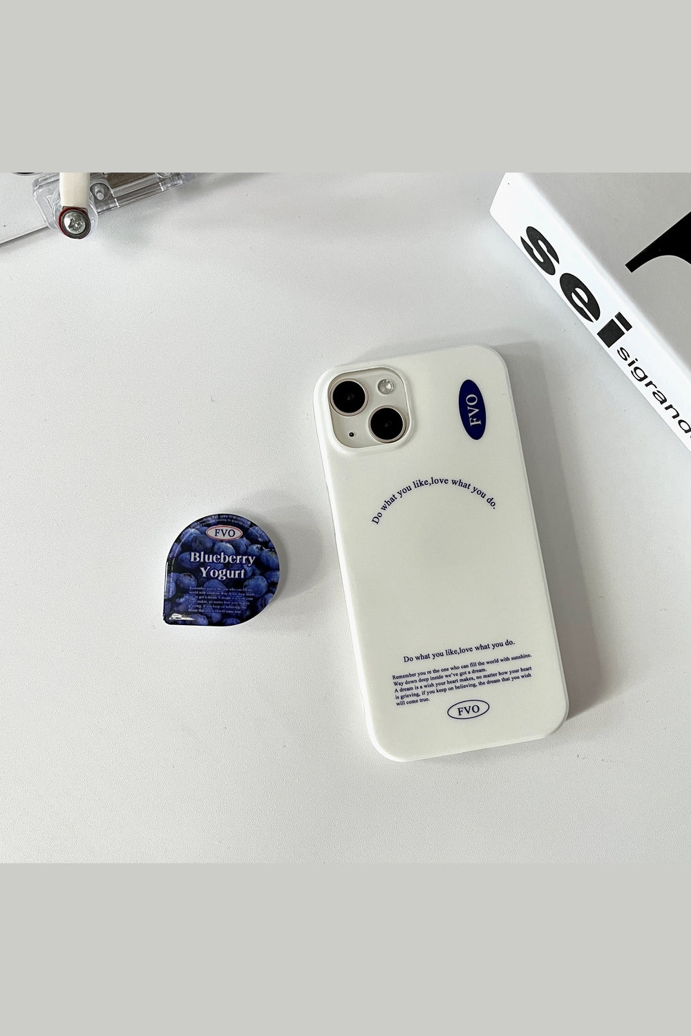 Y2k Blue Berry Glossy iPhone Case