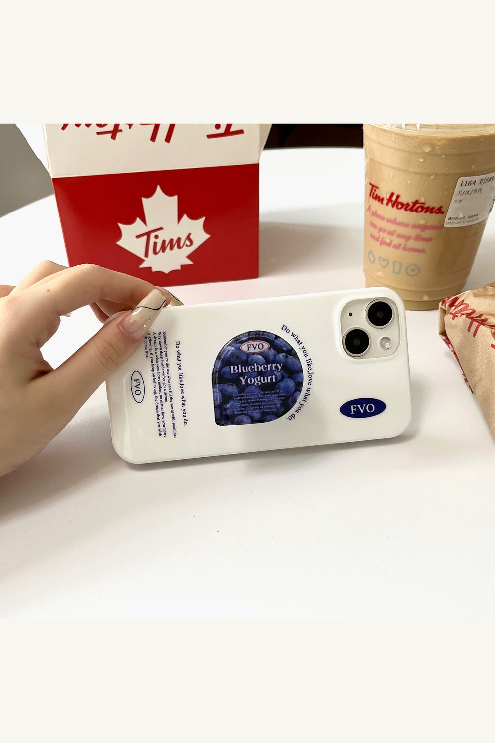 Y2k Blue Berry Glossy iPhone Case