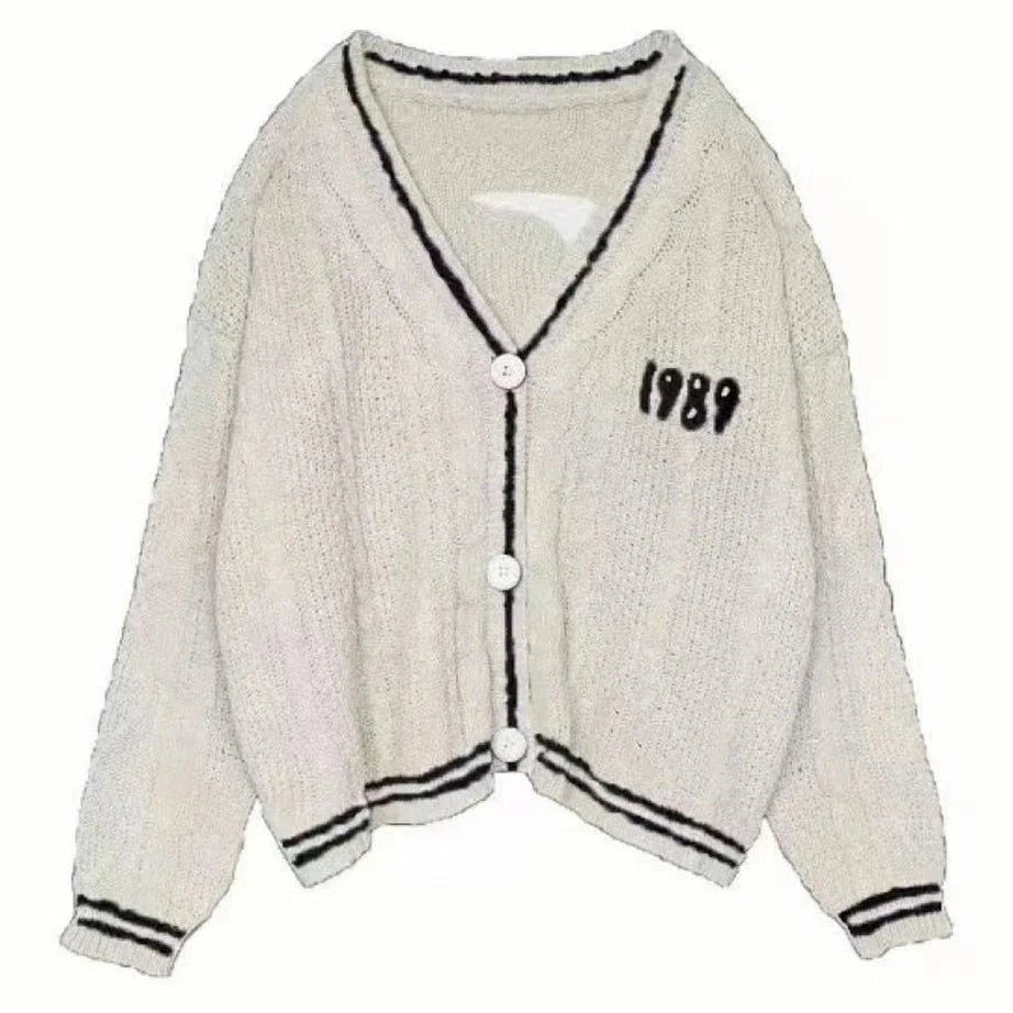 Y2k Blue Bird Embroidery Cardigan