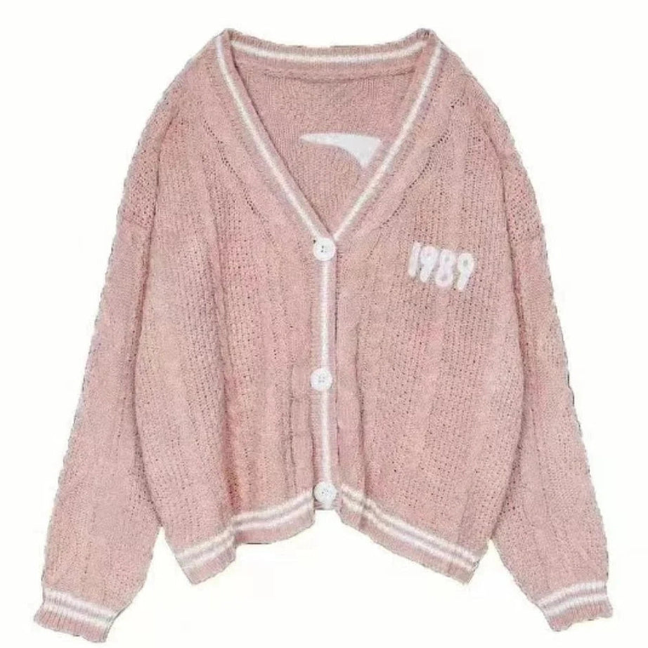 Y2k Blue Bird Embroidery Cardigan