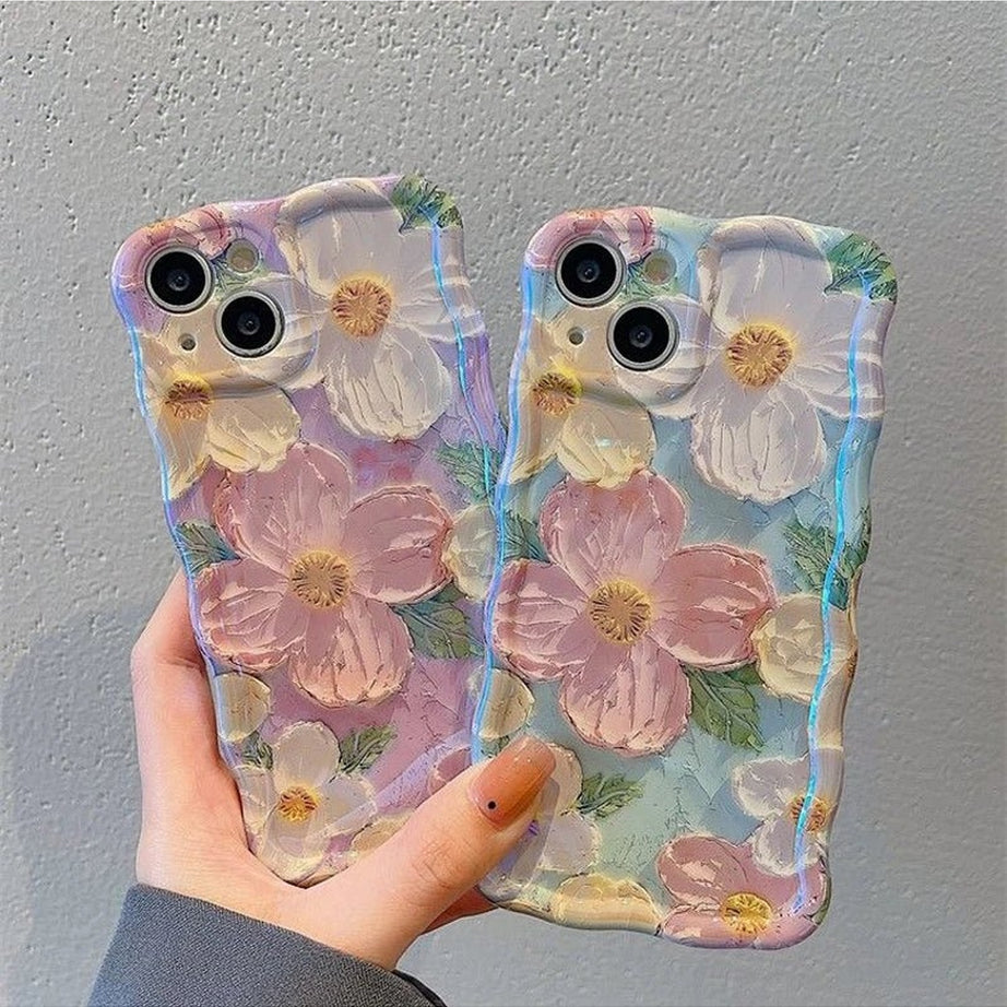 Y2k Blue Flower Phone Case