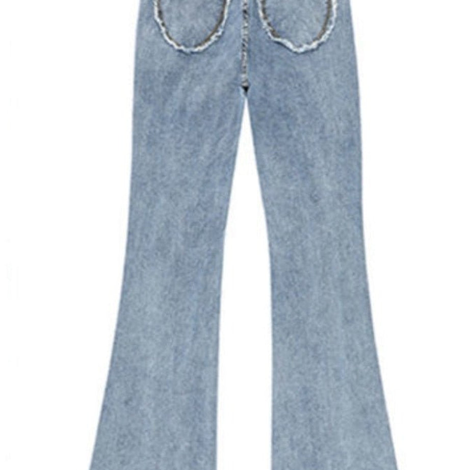 Y2k Blue High Waist Flare Jeans