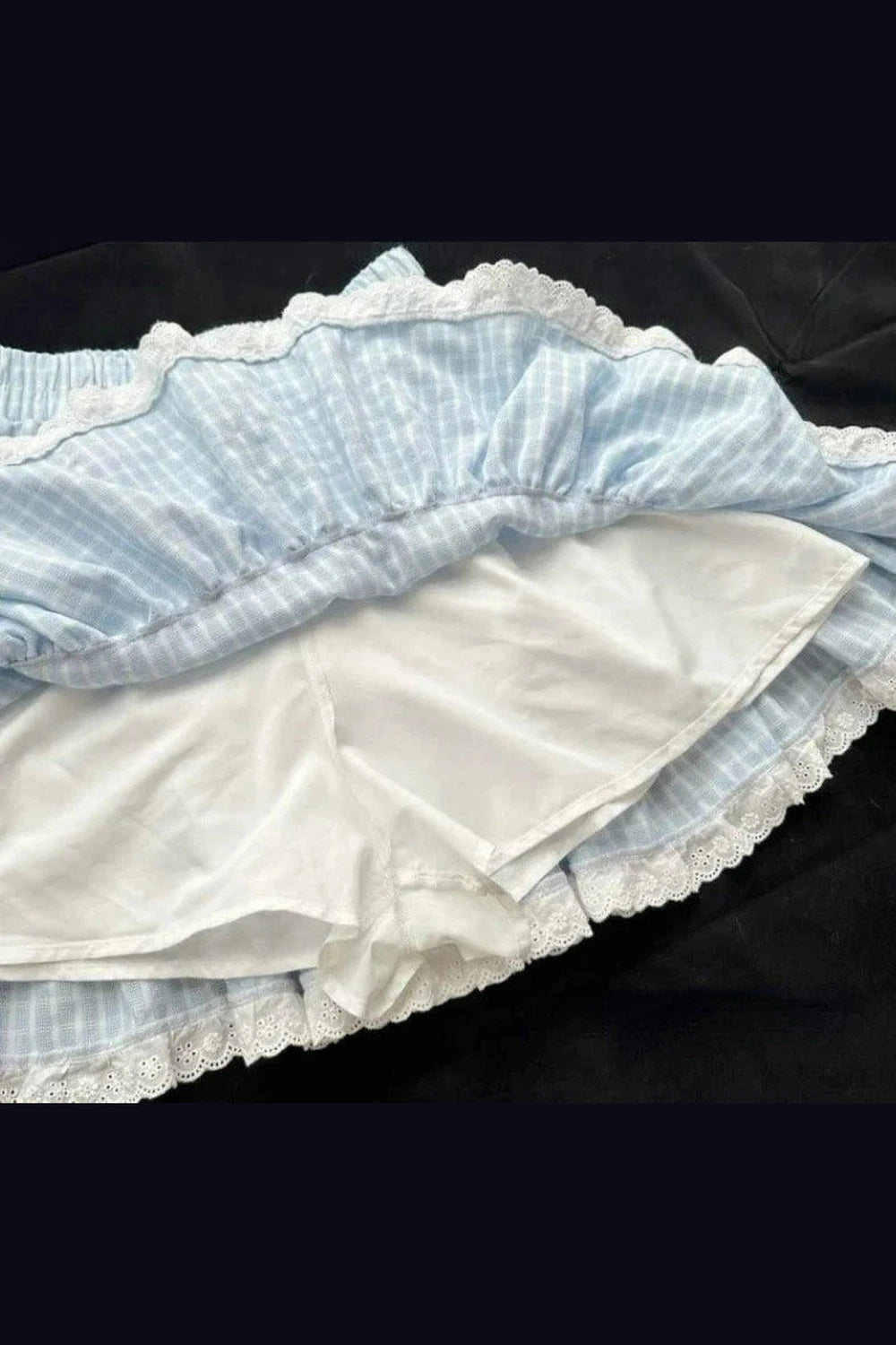 Y2k Blue Plaid Lolita Skirt