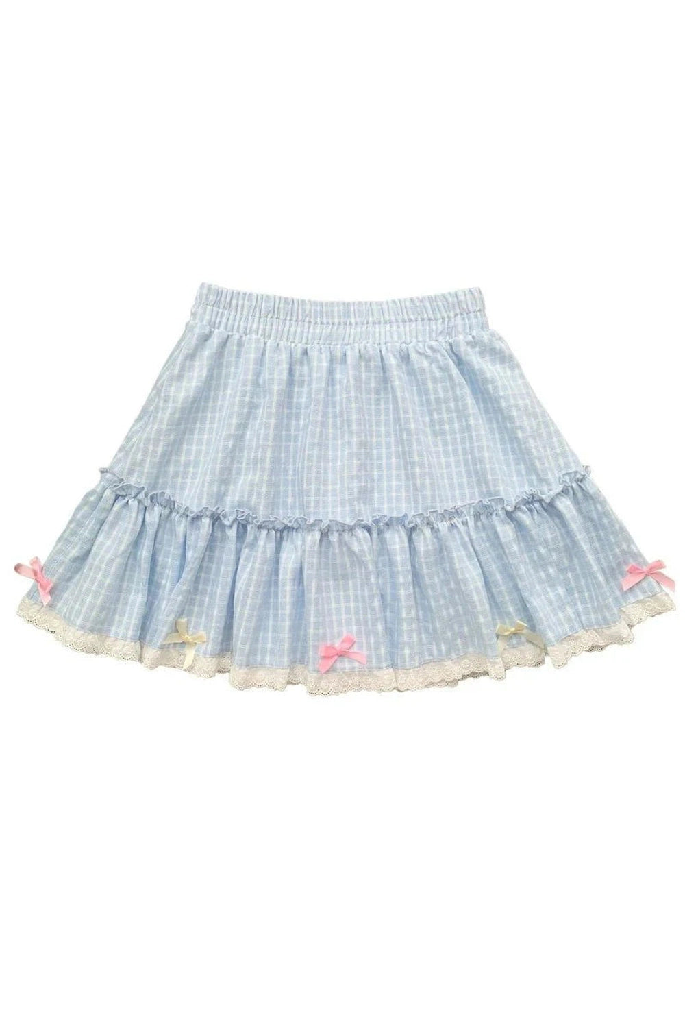 Y2k Blue Plaid Lolita Skirt
