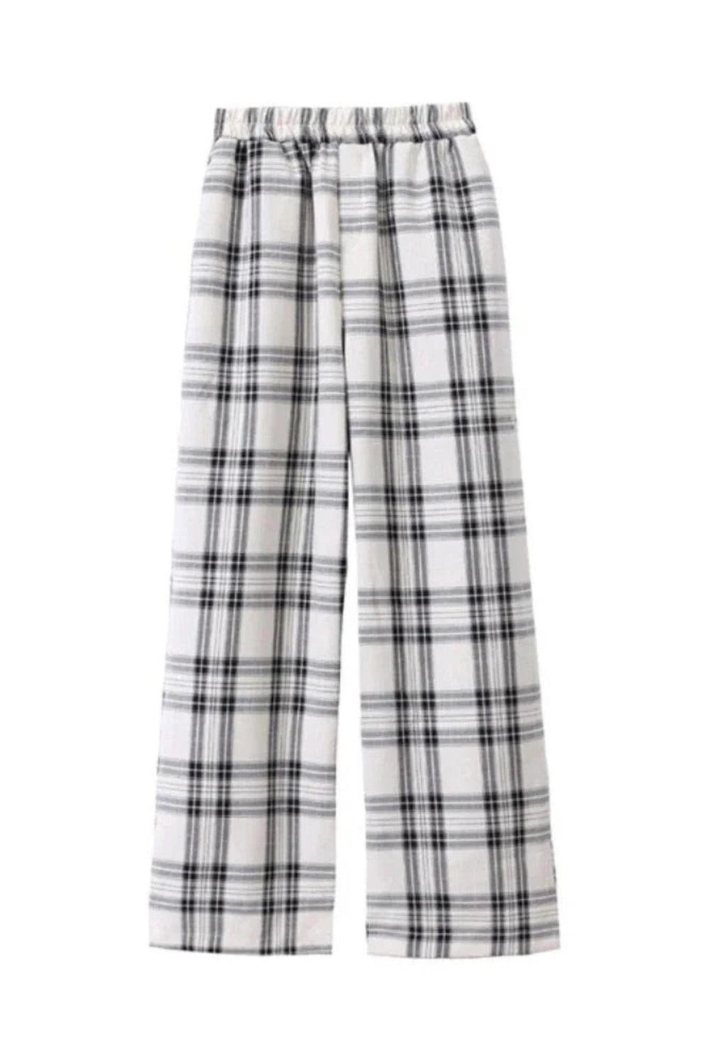 Y2k Blue Plaid Wide-Leg Pants