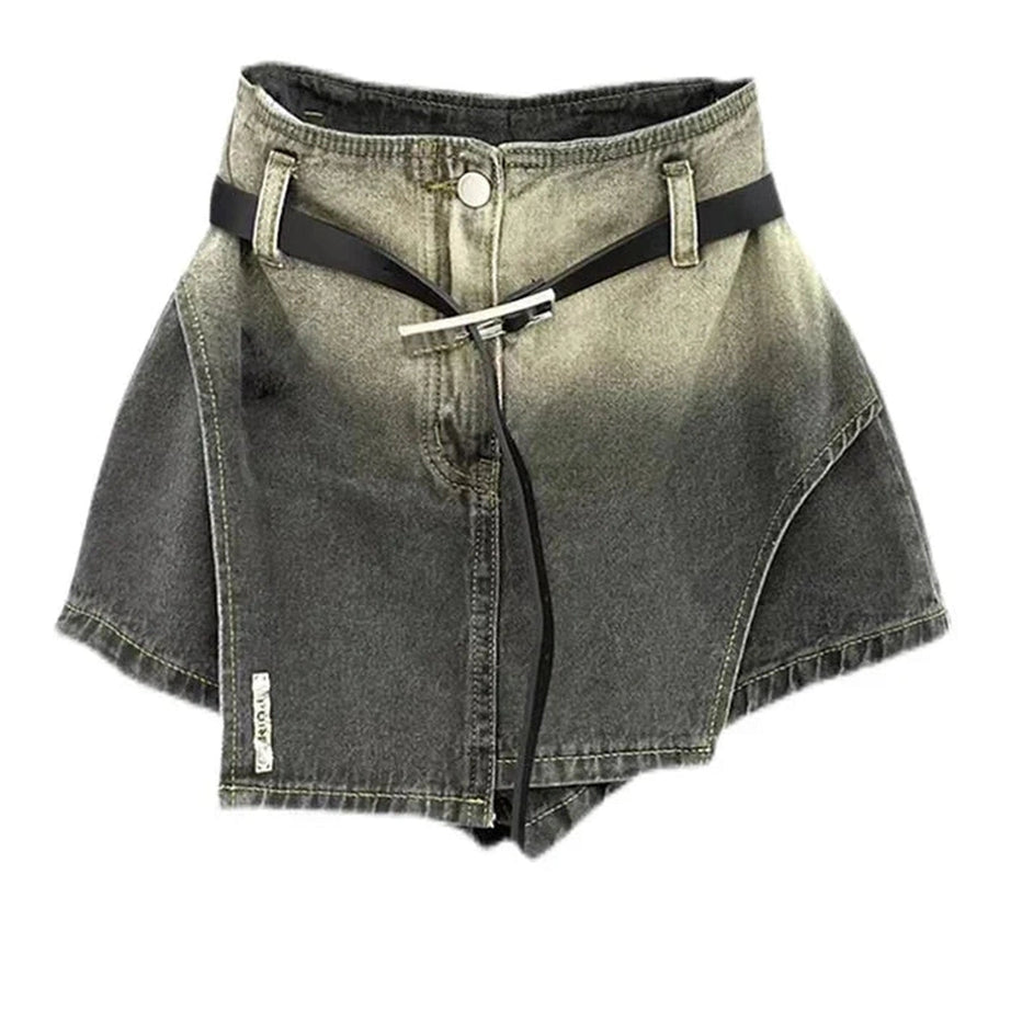 Y2k Blue Wide Denim Shorts