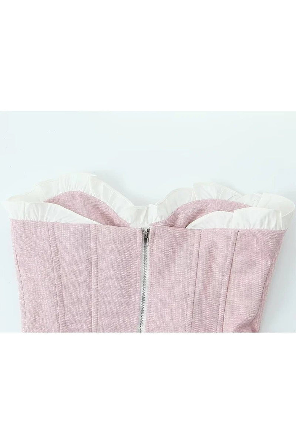 Y2k Blush Ruffle Sweetheart Corset