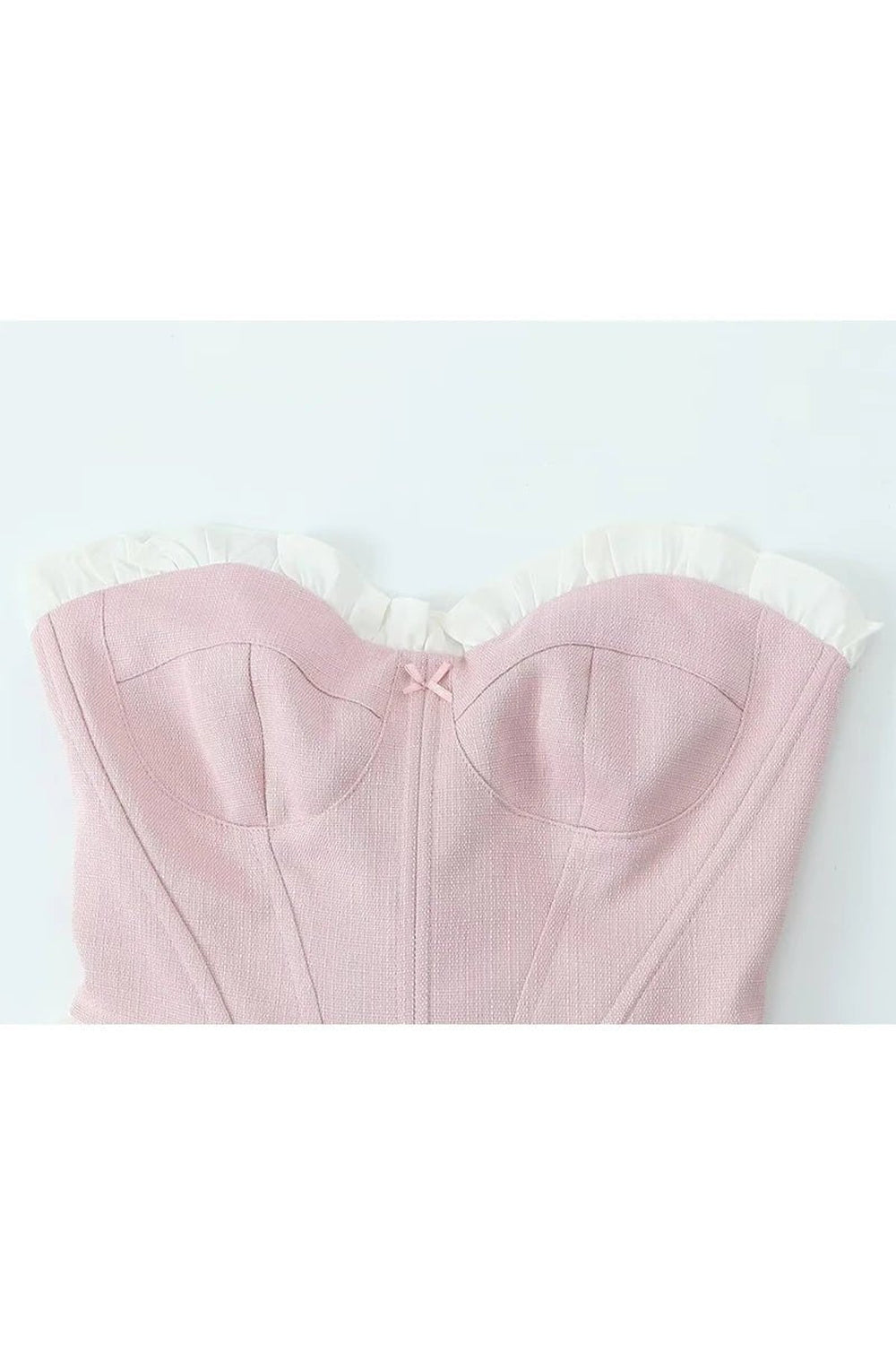 Y2k Blush Ruffle Sweetheart Corset