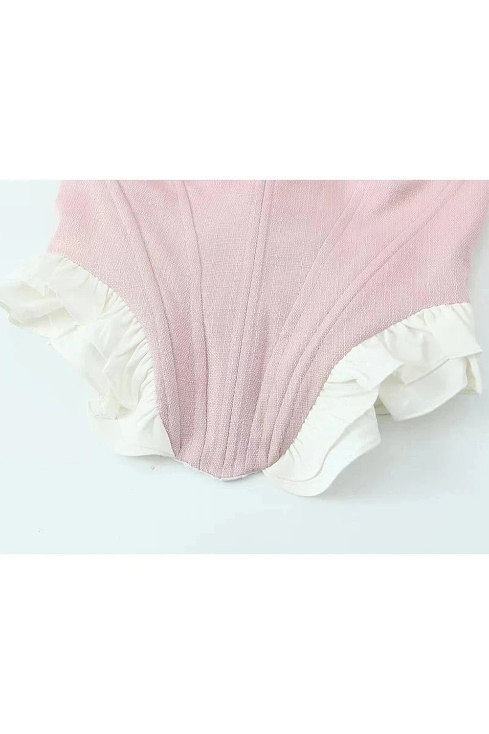 Y2k Blush Ruffle Sweetheart Corset
