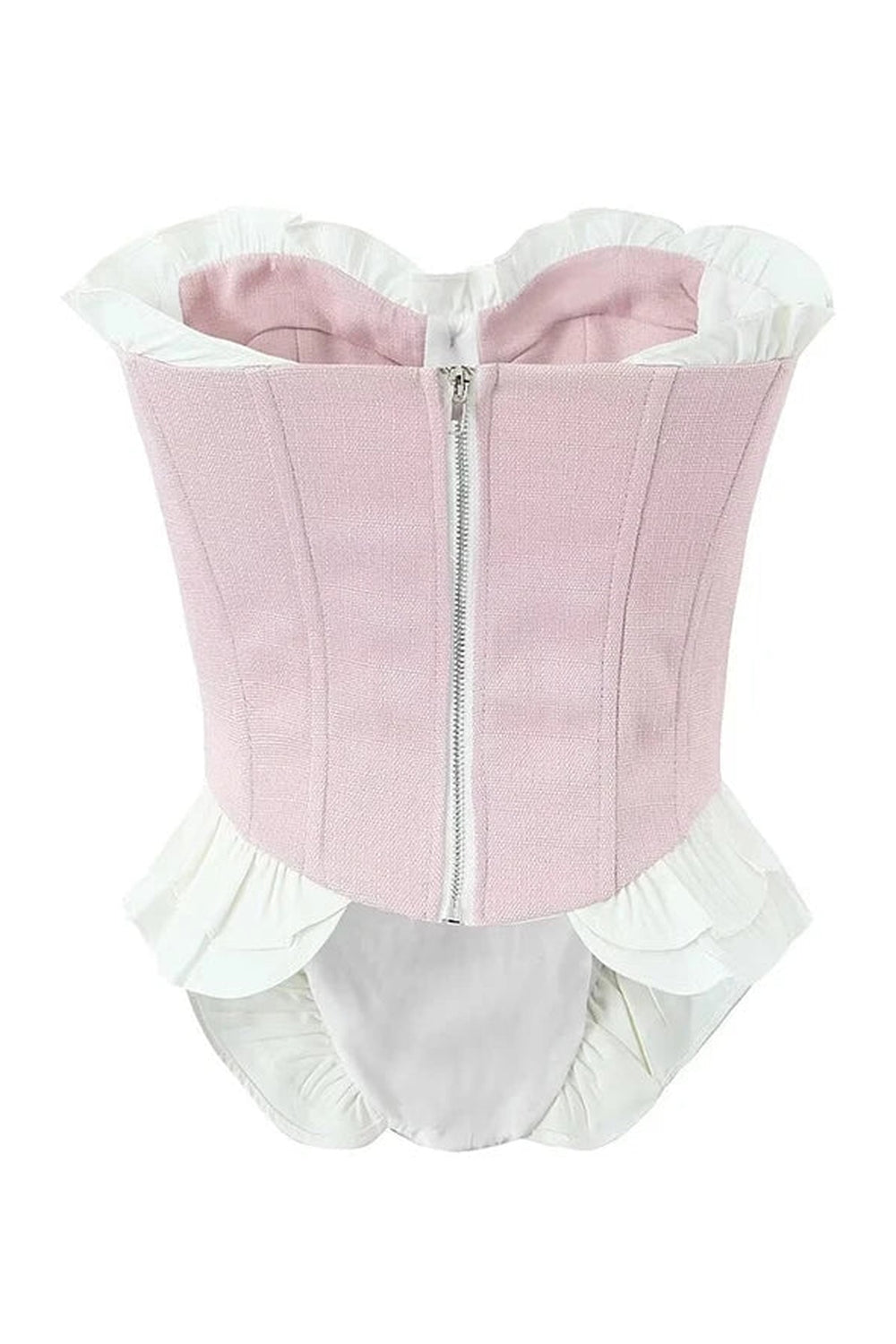 Y2k Blush Ruffle Sweetheart Corset