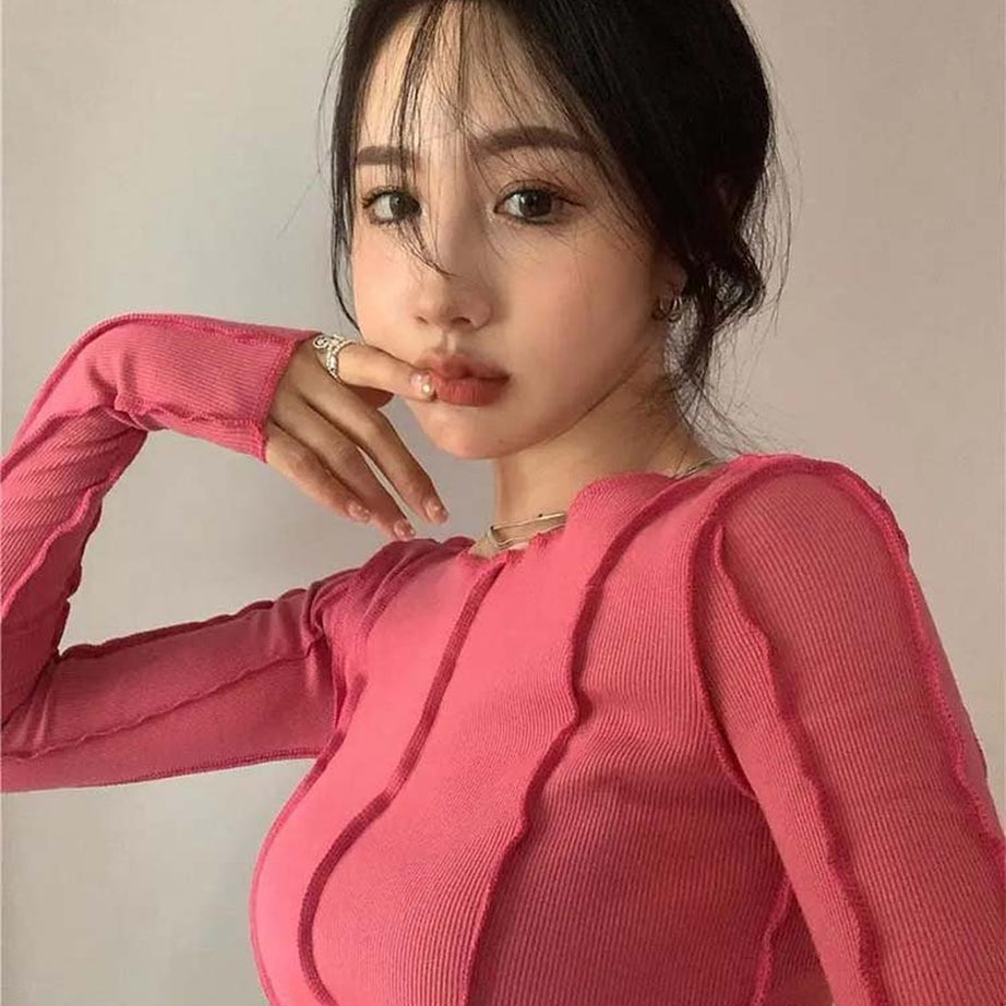 Y2k Bodycon Long Sleeve T-shirt