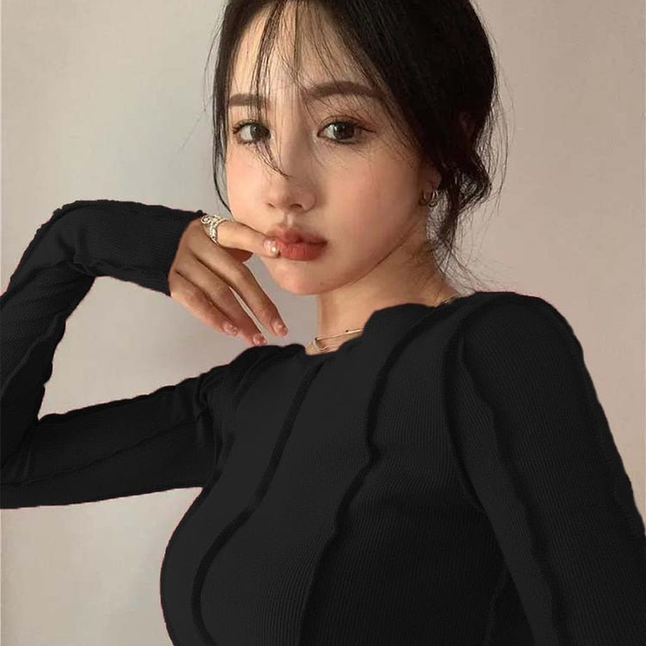 Y2k Bodycon Long Sleeve T-shirt