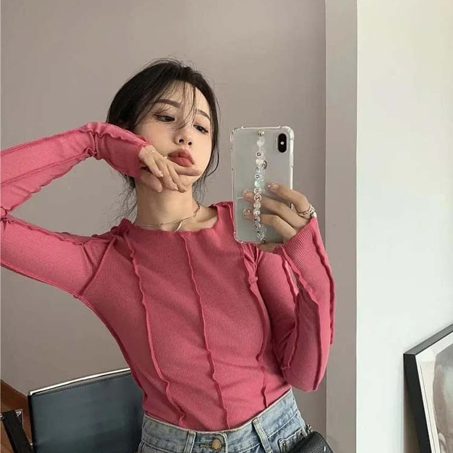 Y2k Bodycon Long Sleeve T-shirt