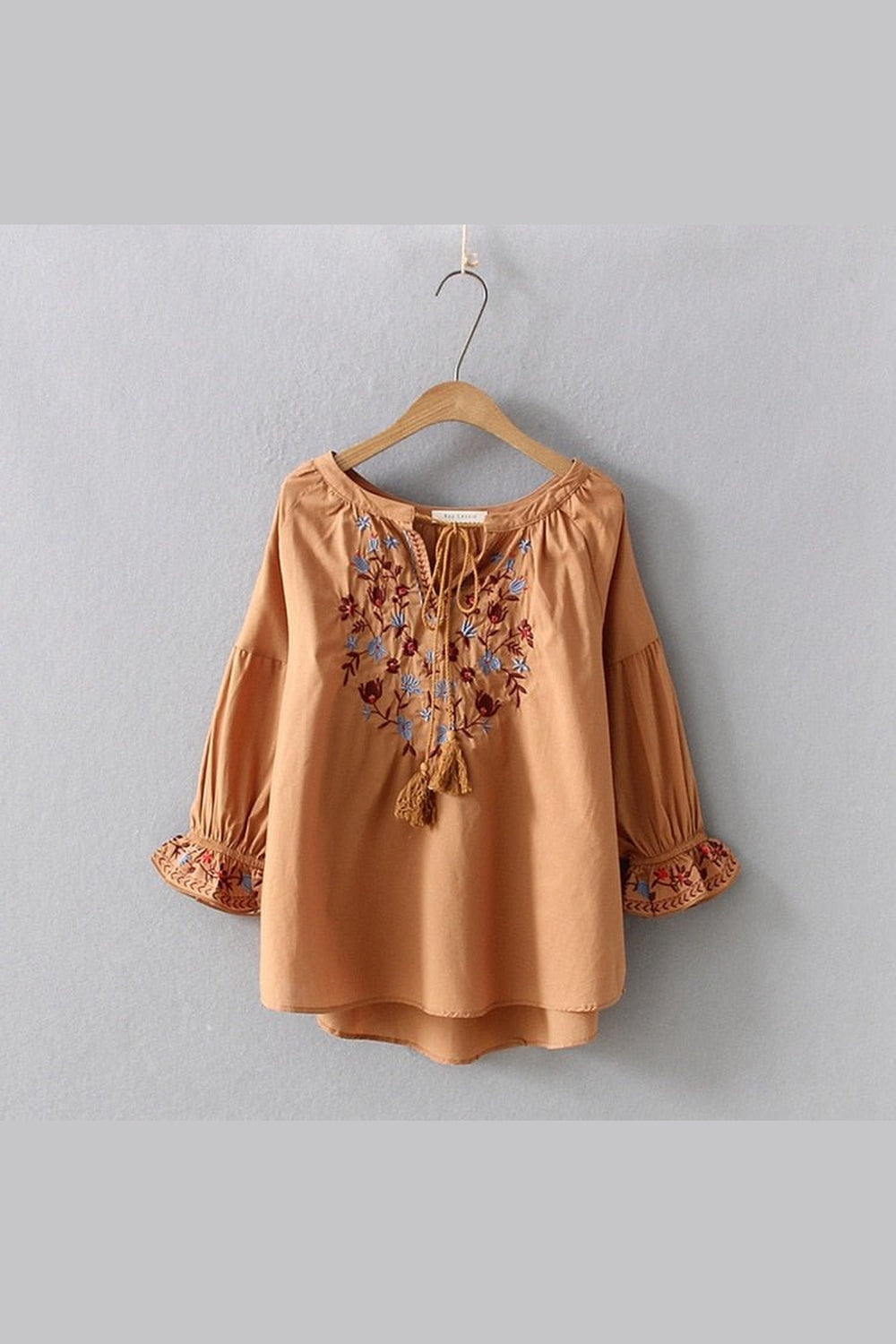 Y2k Bohemian Flare Sleeve Blouse